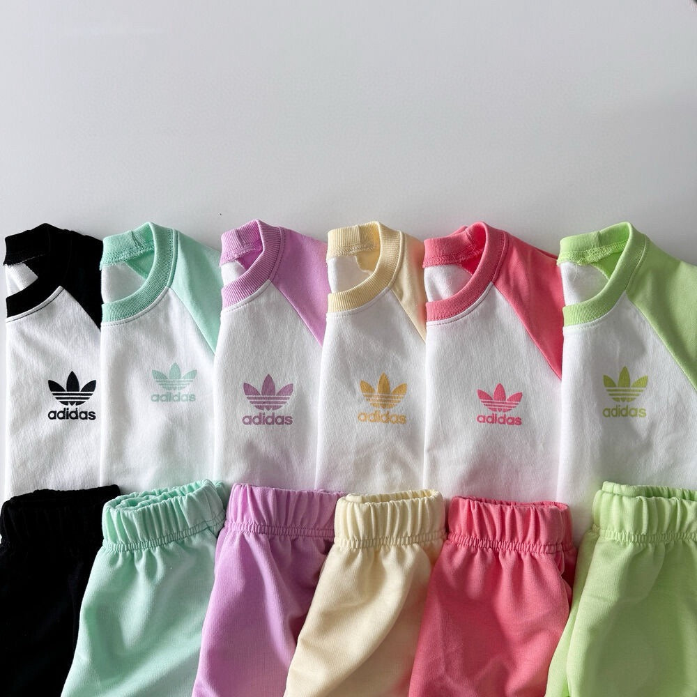 预购|Adidas纯棉短袖短裤套装