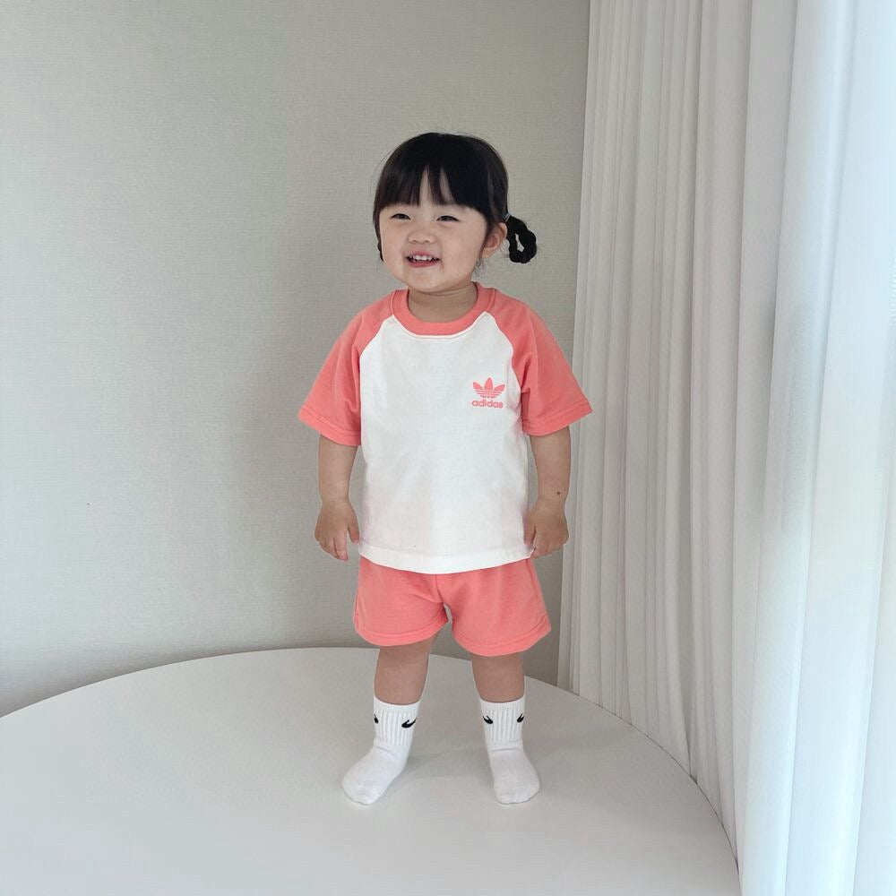 预购|Adidas纯棉短袖短裤套装